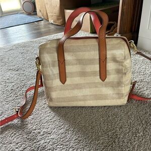 Cream fossil bag